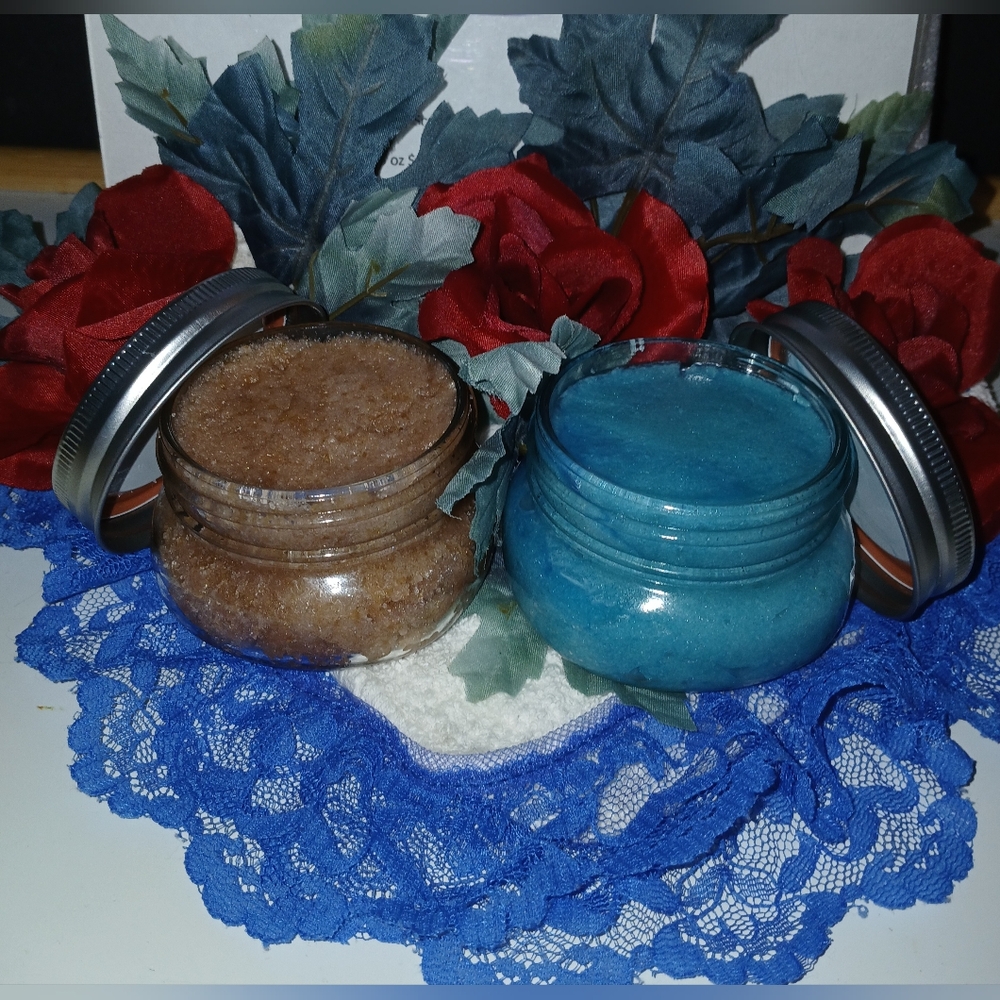 Handcrafted NWT All Natural Men's Soothing Exfoliating Bath /Body Sugar Scrubs.